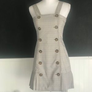 THE EAST ORDER Double breasted plaid mini dress